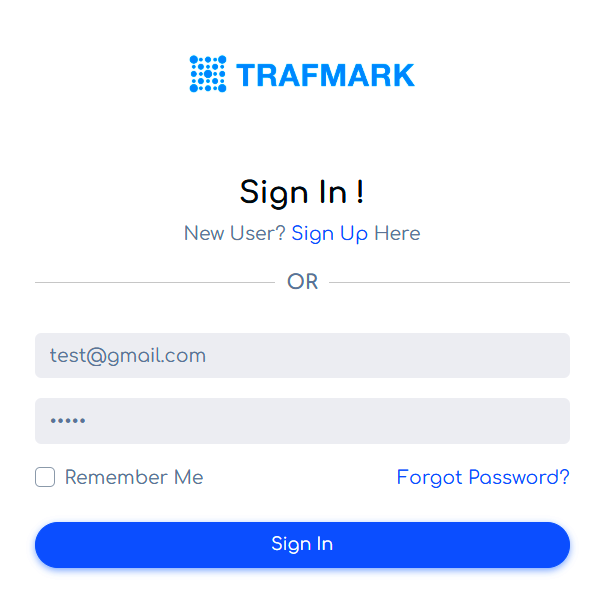 User Registration Screenshot